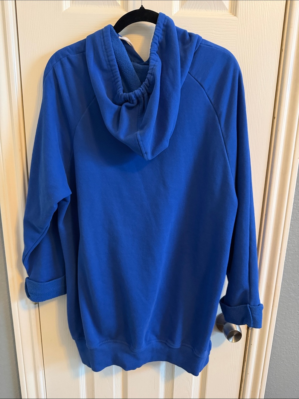 Source Unknown Royal Blue Hoodie with White Drawstrings - Picture 8 of 10